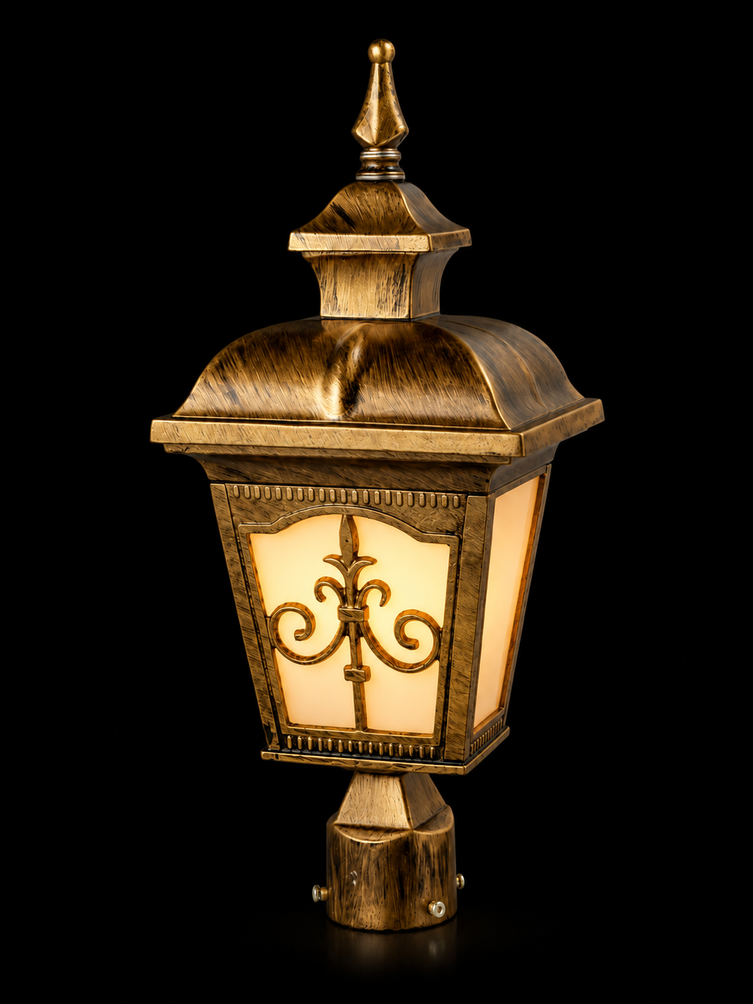 Rajwada Scrollwork Antique-Gold Gate Lantern