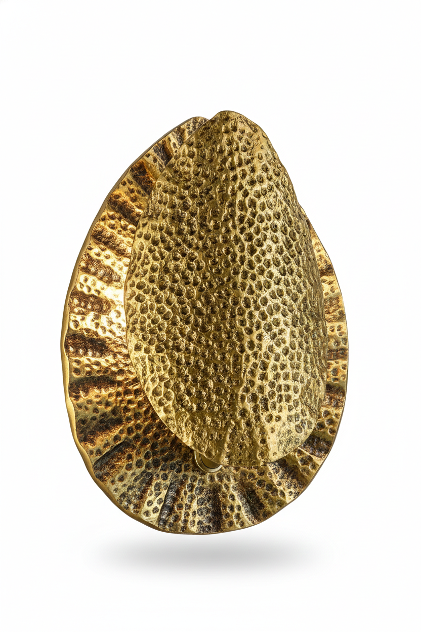 Aurelia Hammered Shell Single-Light Wall Lamp · Wall Light · SGE-WL-036 · Samrat Glass Emporium — view 2