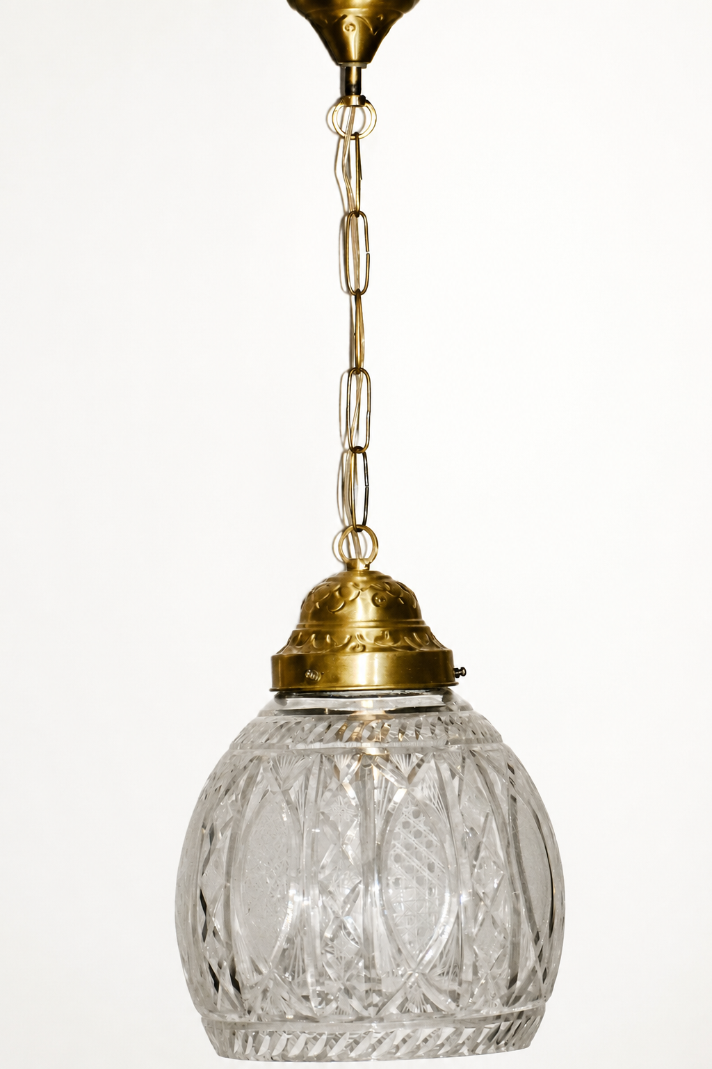 Kashika Artisan-Cut Glass Hanging Light — Star Lattice · SGE-HL-038 · Samrat Glass Emporium — view 2