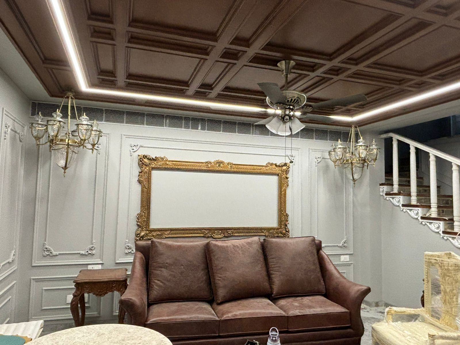 Heritage Cut-Glass Lighting Installation — Vadodara Private Residence · Vadodara, Gujarat · Samrat Glass Emporium