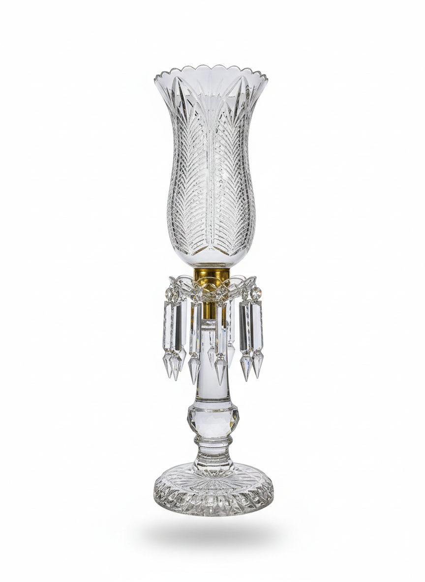 Scallop Tulip Prism Draped Candle Stand · SGE-CS-002 · Samrat Glass Emporium — view 2