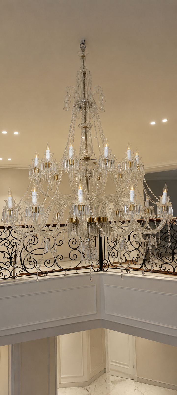 Luxury Candle-Style Crystal Chandelier – Private Residence