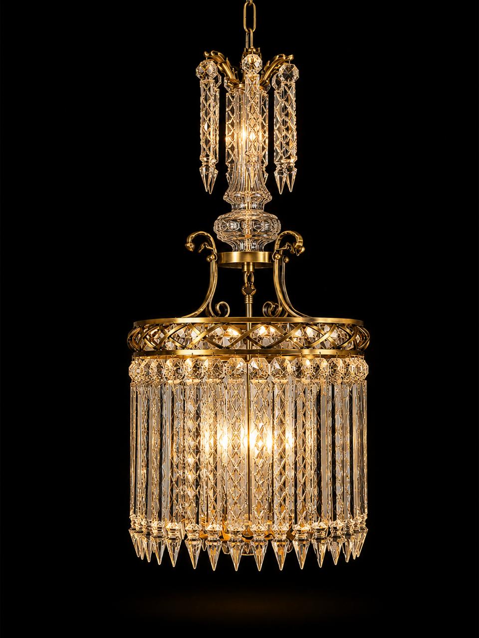 Zariya Lattice-Prism Cylindrical Hanging Light — Large