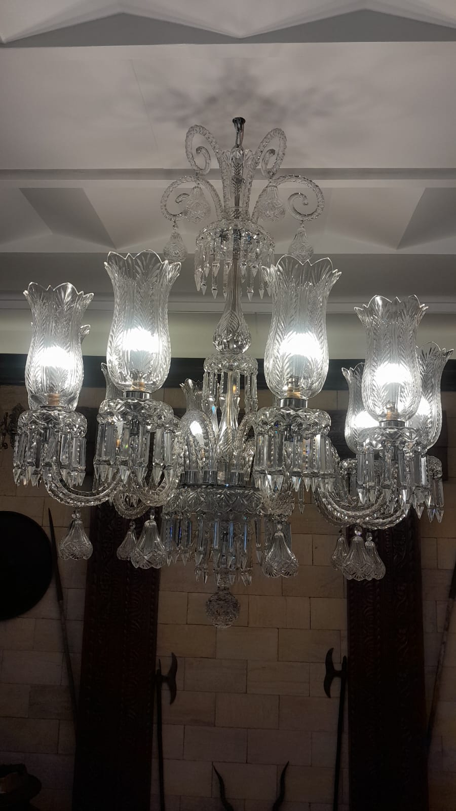 Classic Clear Crystal Chandeliers – Private Residence