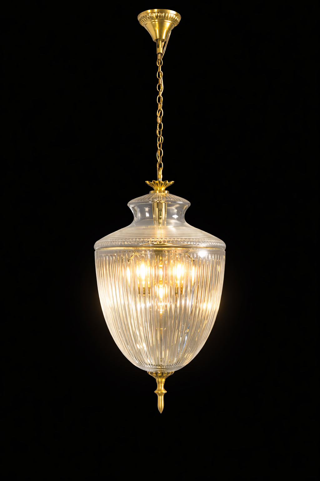 Rajsi Urn Fluted Glass Hanging Light — Grand Chain