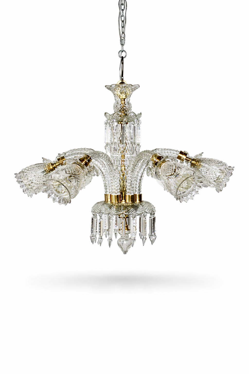 Gulbahar Six-Light Floral Bell Glass Chandelier · SGE-CH-016 · Samrat Glass Emporium — view 2