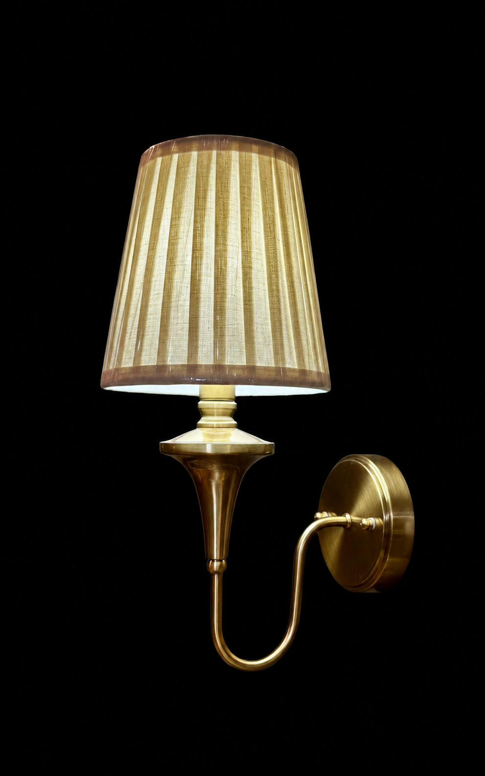 Pleated Fabric Single-Arm Wall Light
