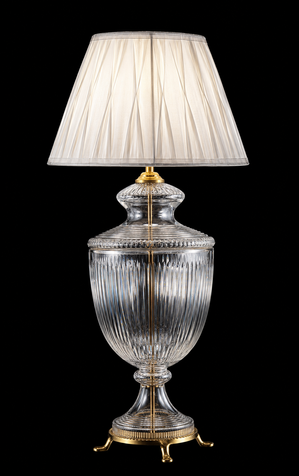 Rajsi Urn Glass Table Lamp — Fine Vertical Flute