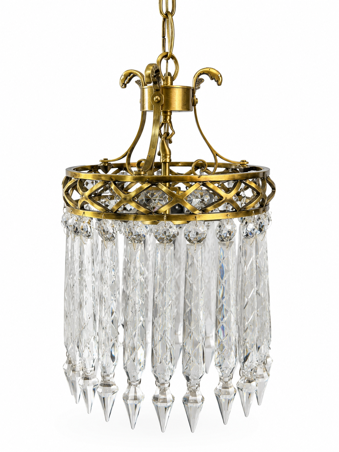 Zariya Lattice-Prism Cylindrical Hanging Light — Medium · SGE-HL-077 · Samrat Glass Emporium — view 2