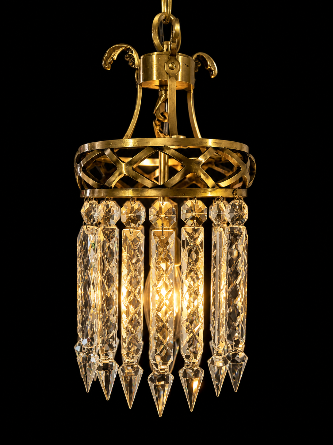 Zariya Lattice-Prism Cylindrical Hanging Light — Small