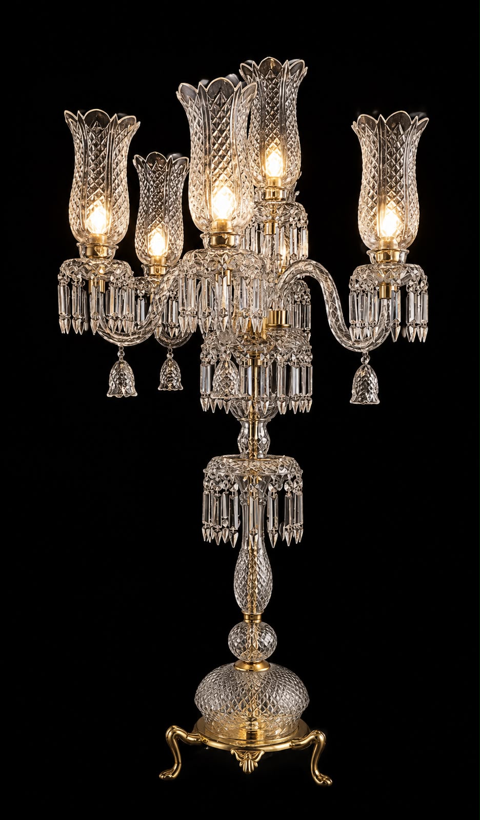Noorjahan Tulip Prism Floor Chandelier
