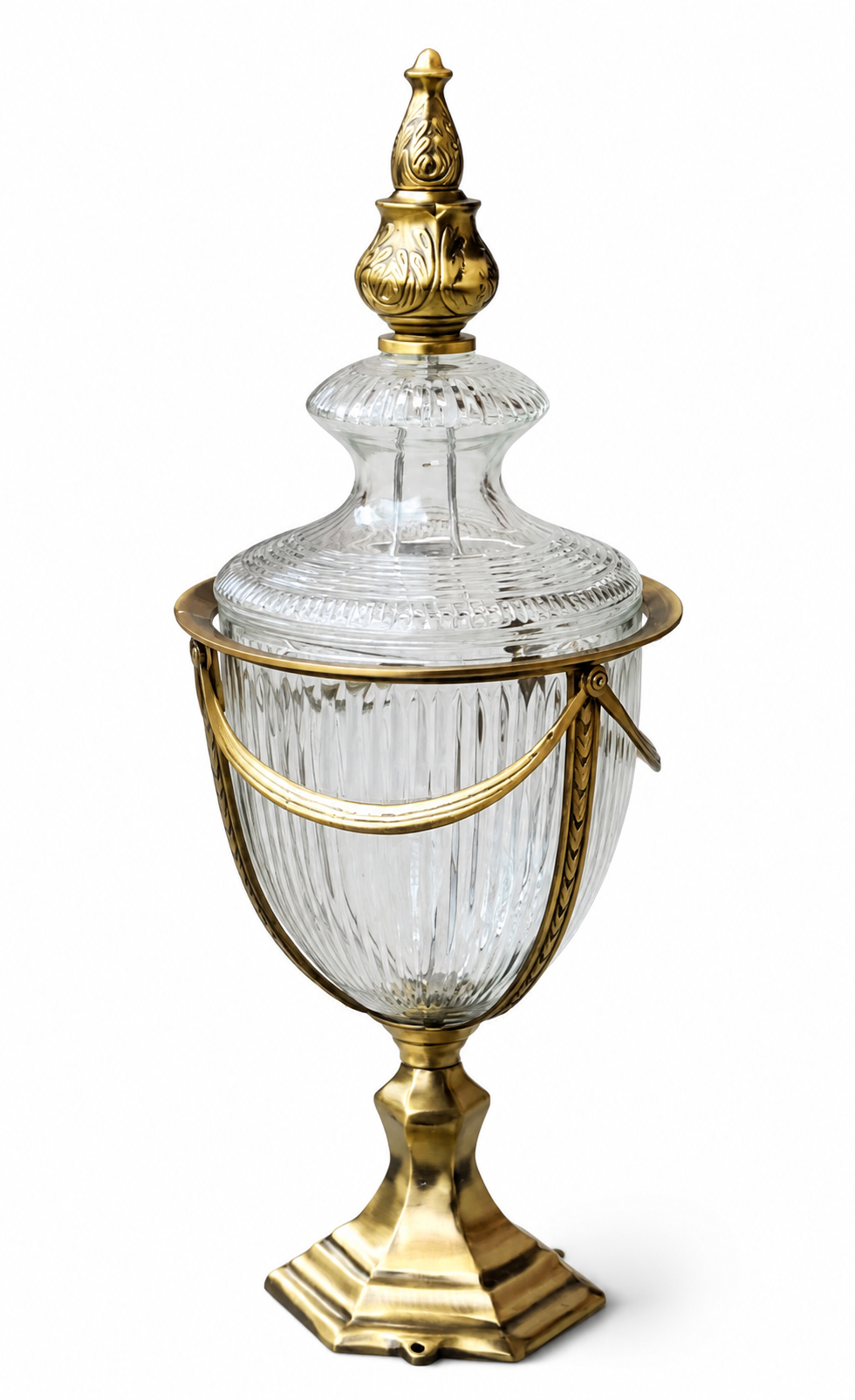 Rajsi Urn Fluted Glass Gate Light — Alternate Size · SGE-GL-026 · Samrat Glass Emporium — view 2