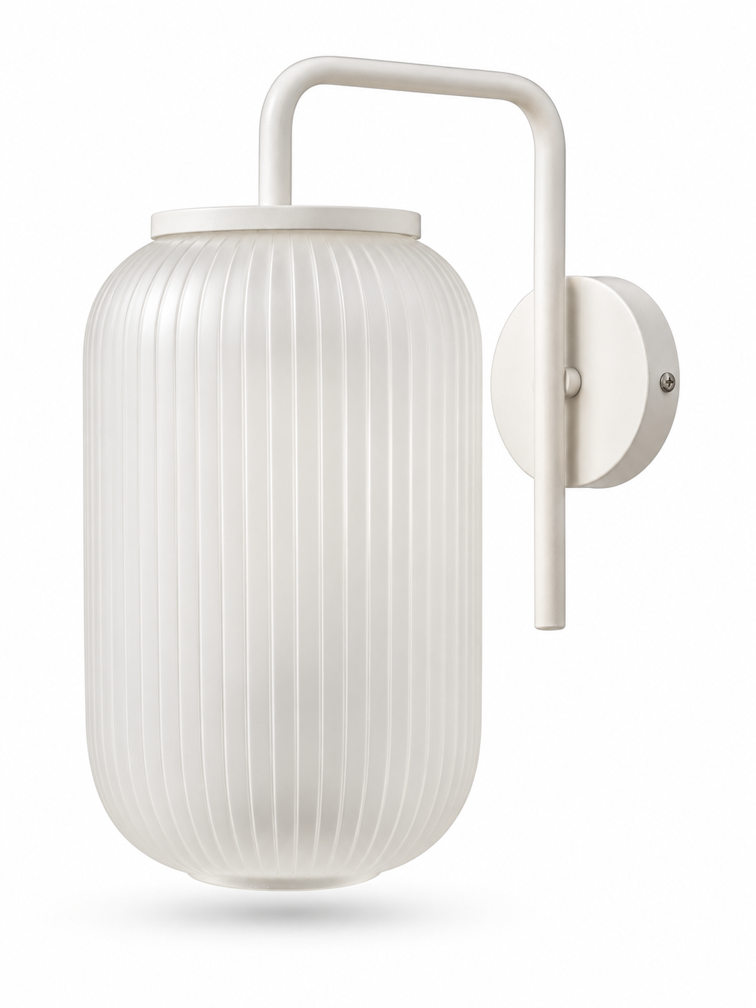Aurelia Frosted Ribbed-Glass Loop Wall Light · SGE-WL-132 · Samrat Glass Emporium — view 2