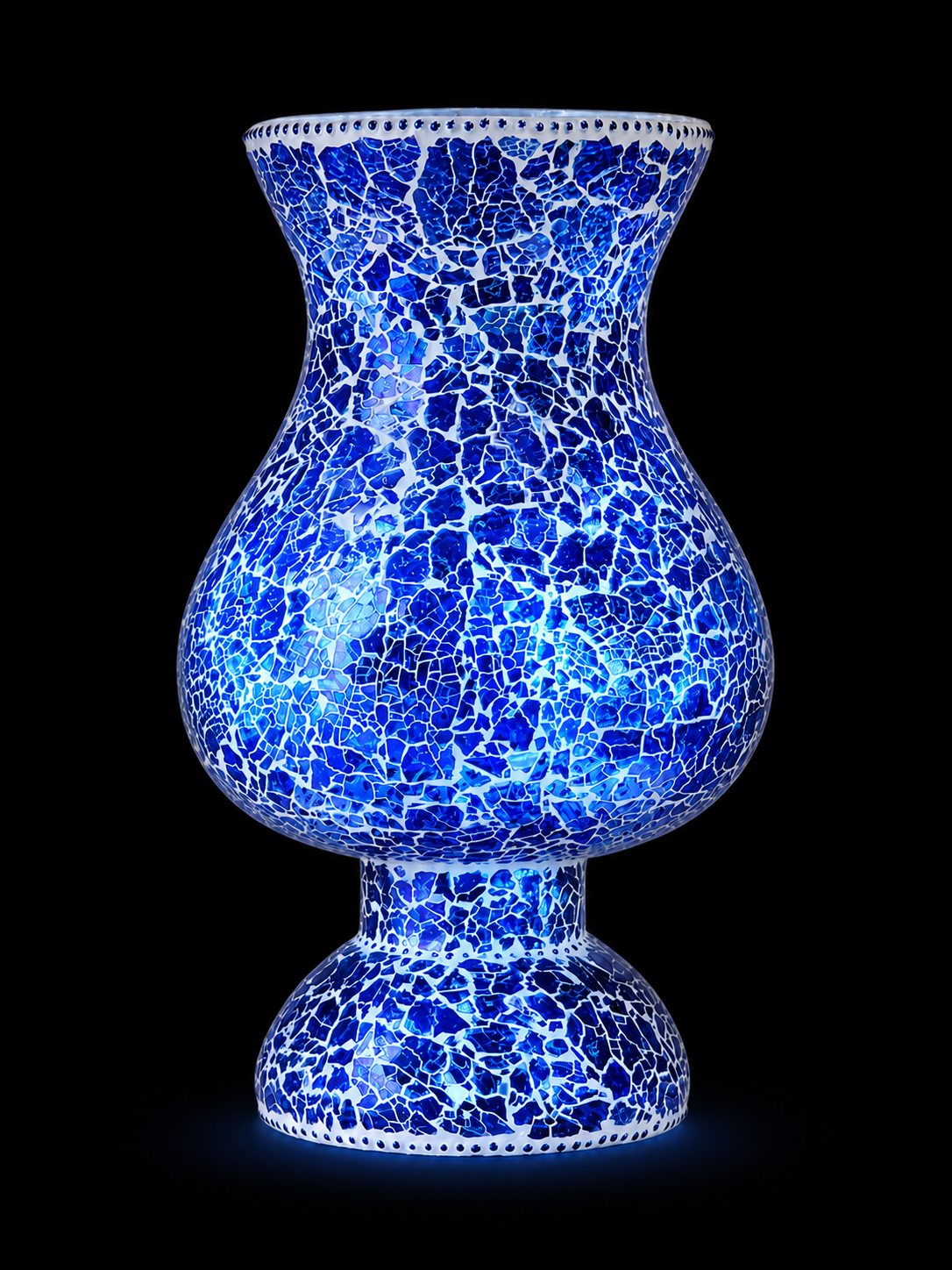 Neelambari Mosaic Glass Table Lamp – Cobalt Blue