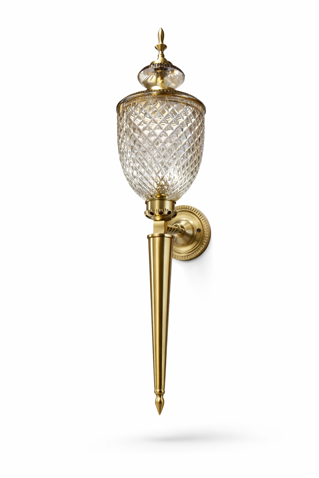 Rajsi Urn Diamond-Cut Spear Single-Light Wall Lamp · Wall Light · SGE-WL-034 · Samrat Glass Emporium — view 2