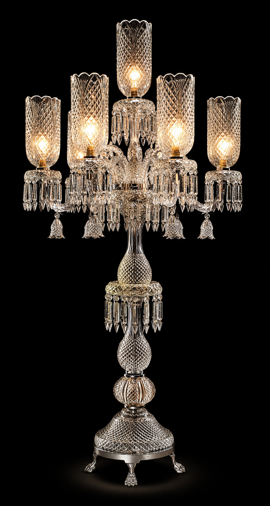 Sheesh Mahal Diamond Floor Chandelier
