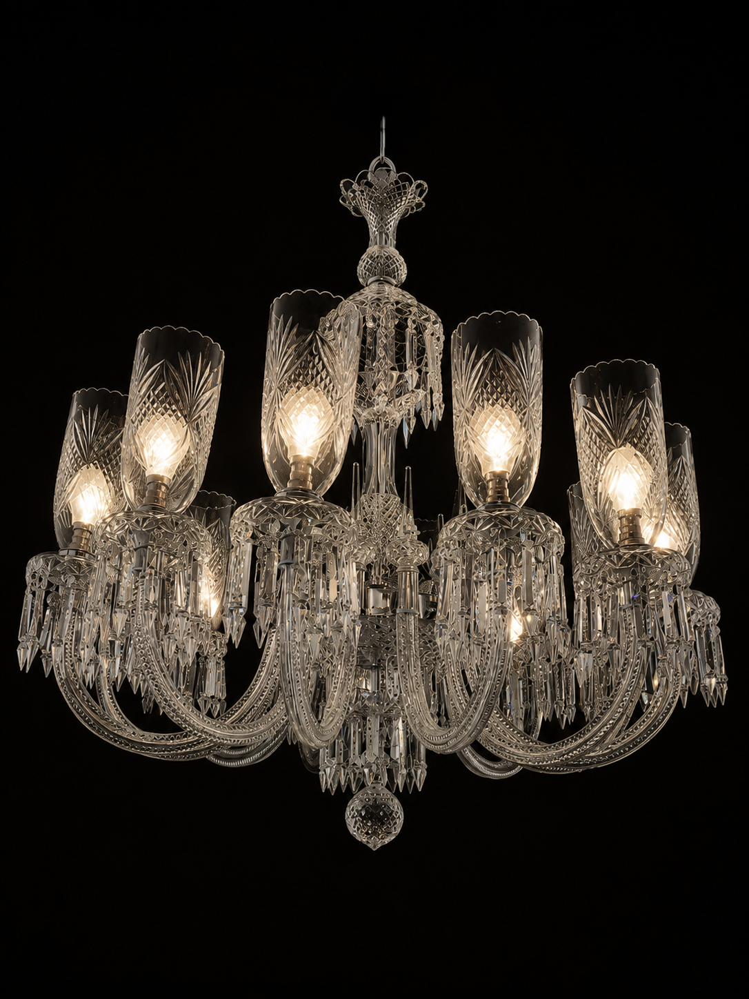 Premium Silver Crystal Multi-Light Chandelier