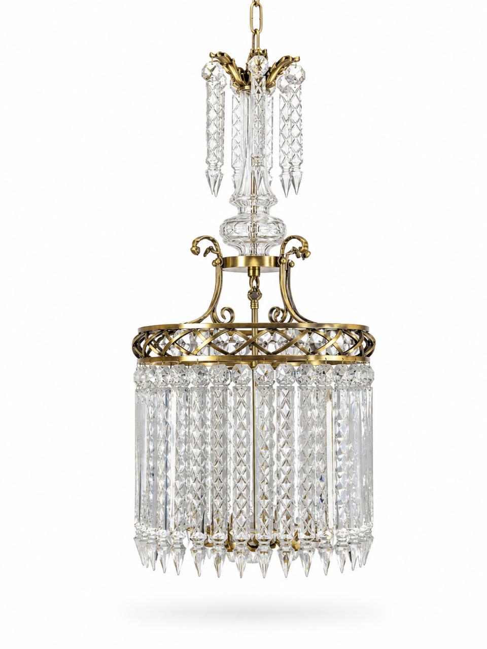 Zariya Lattice-Prism Cylindrical Hanging Light — Large · SGE-HL-078 · Samrat Glass Emporium — view 2