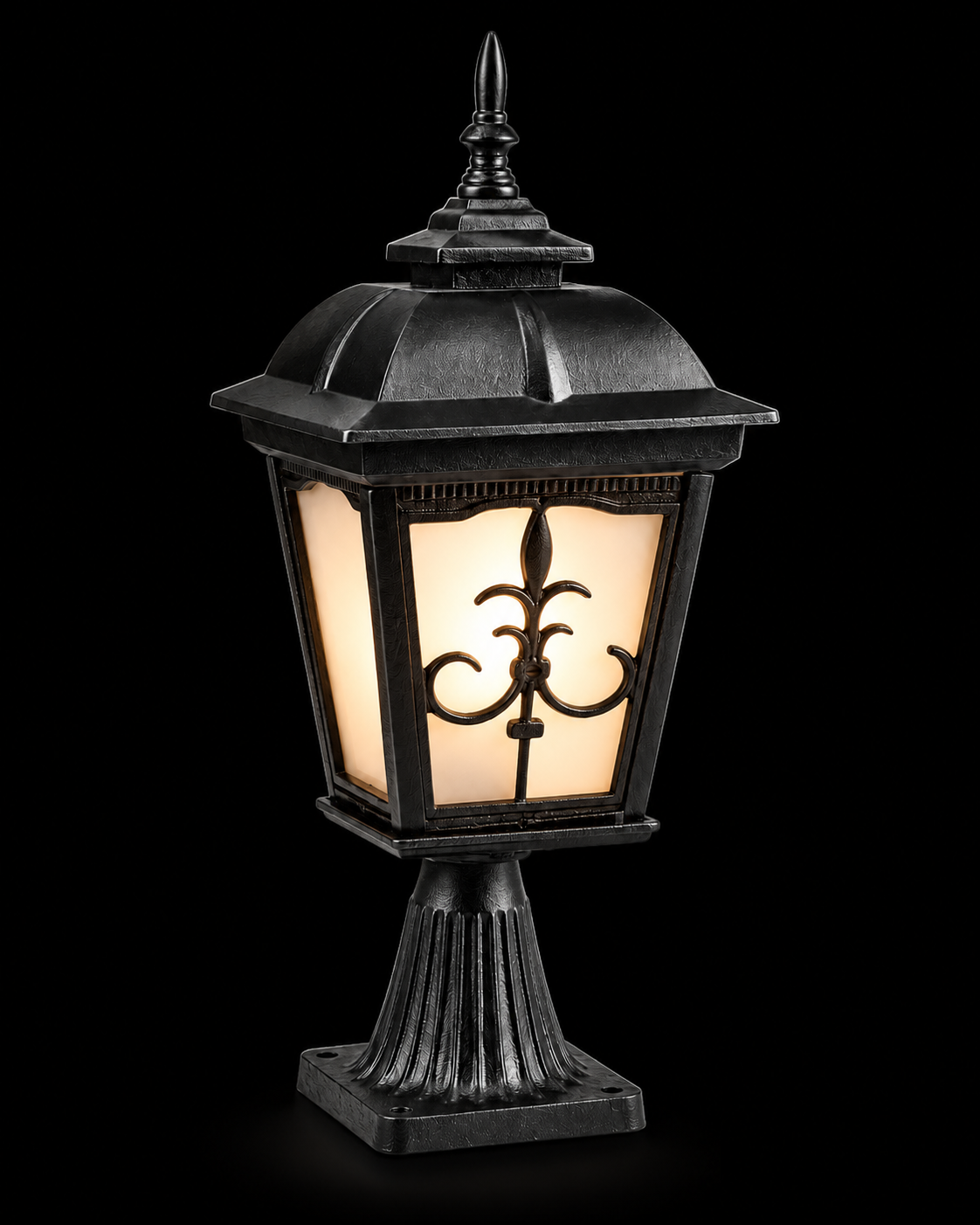 Rajwada Scrollwork Antique-Gold Gate Lantern — Compact Size
