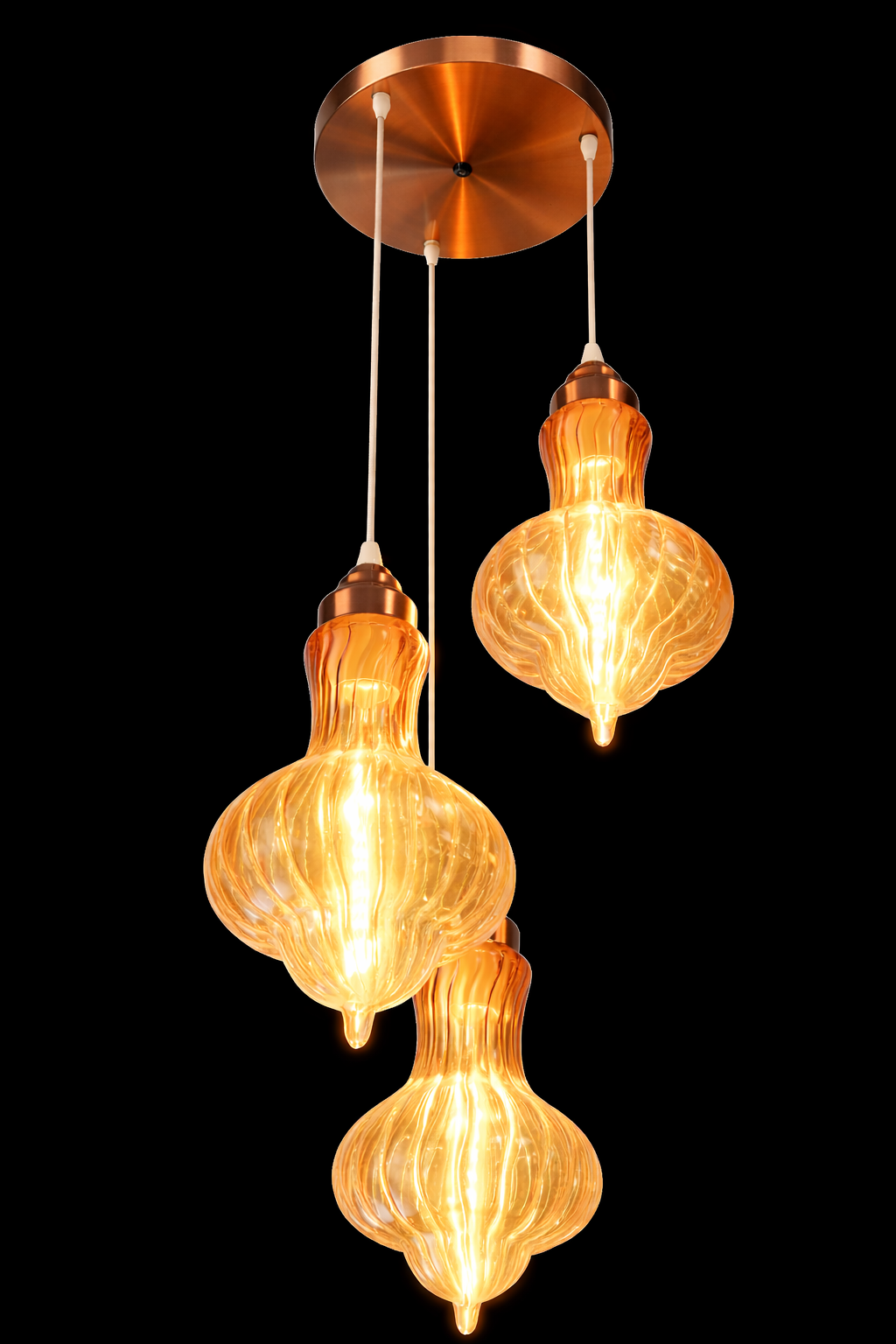 Ambar Gulnar Three-Light Cluster Pendant