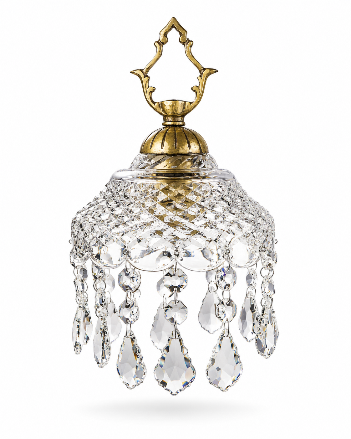 Ratnanchal Diamond-Cut Crystal-Fringe Hanging Lantern · Hanging Light · SGE-HL-111 · Samrat Glass Emporium — view 2