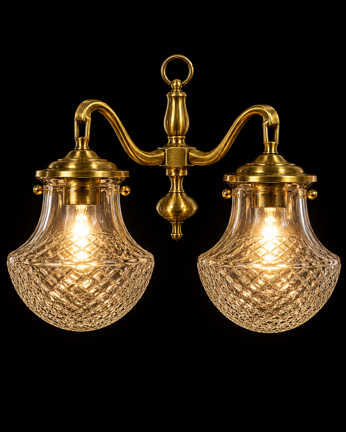 Prastara Diamond-Cut Dual-Arm Wall Light