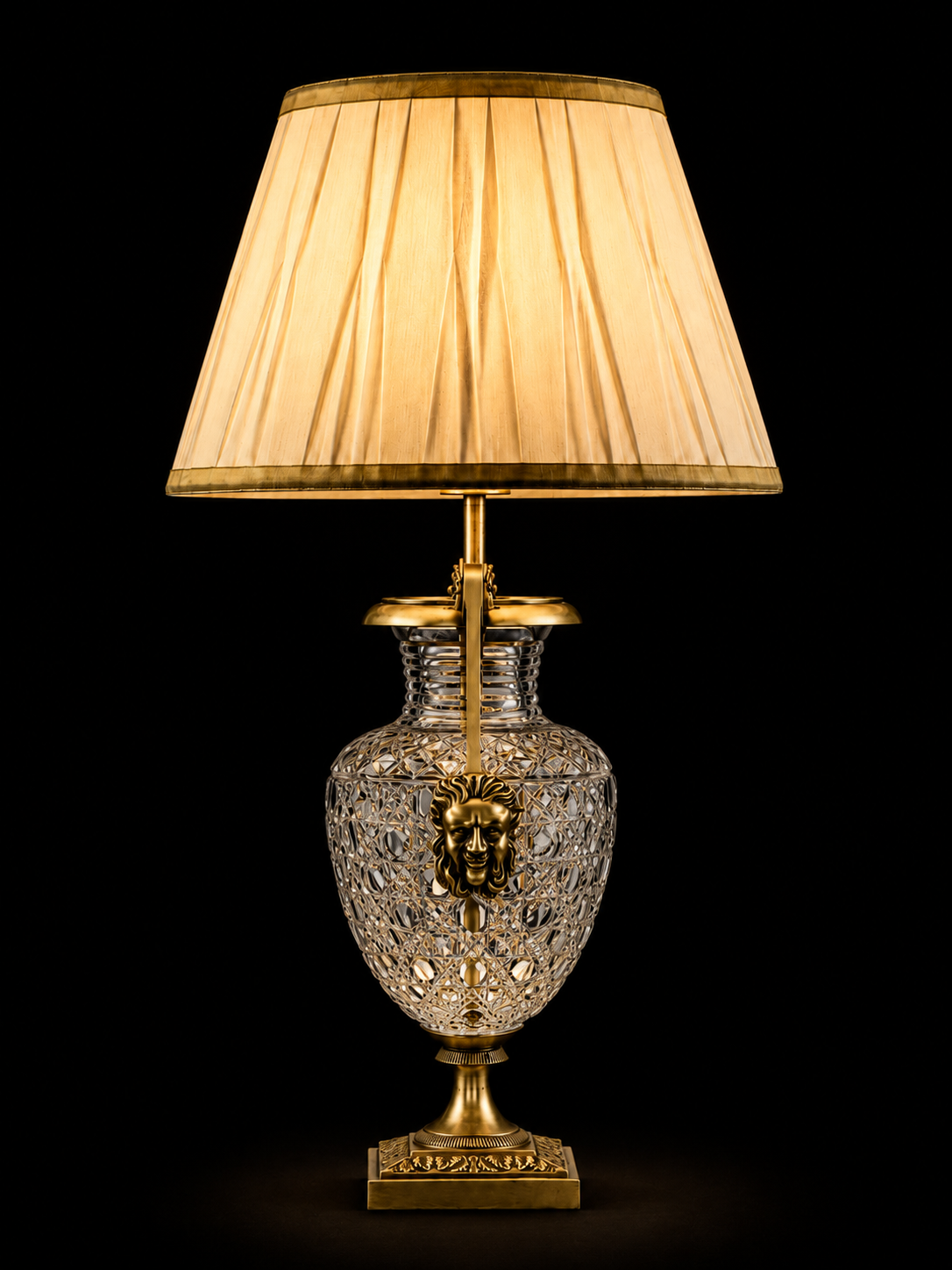 Rajsimha Lattice-Cut Crystal Table Lamp