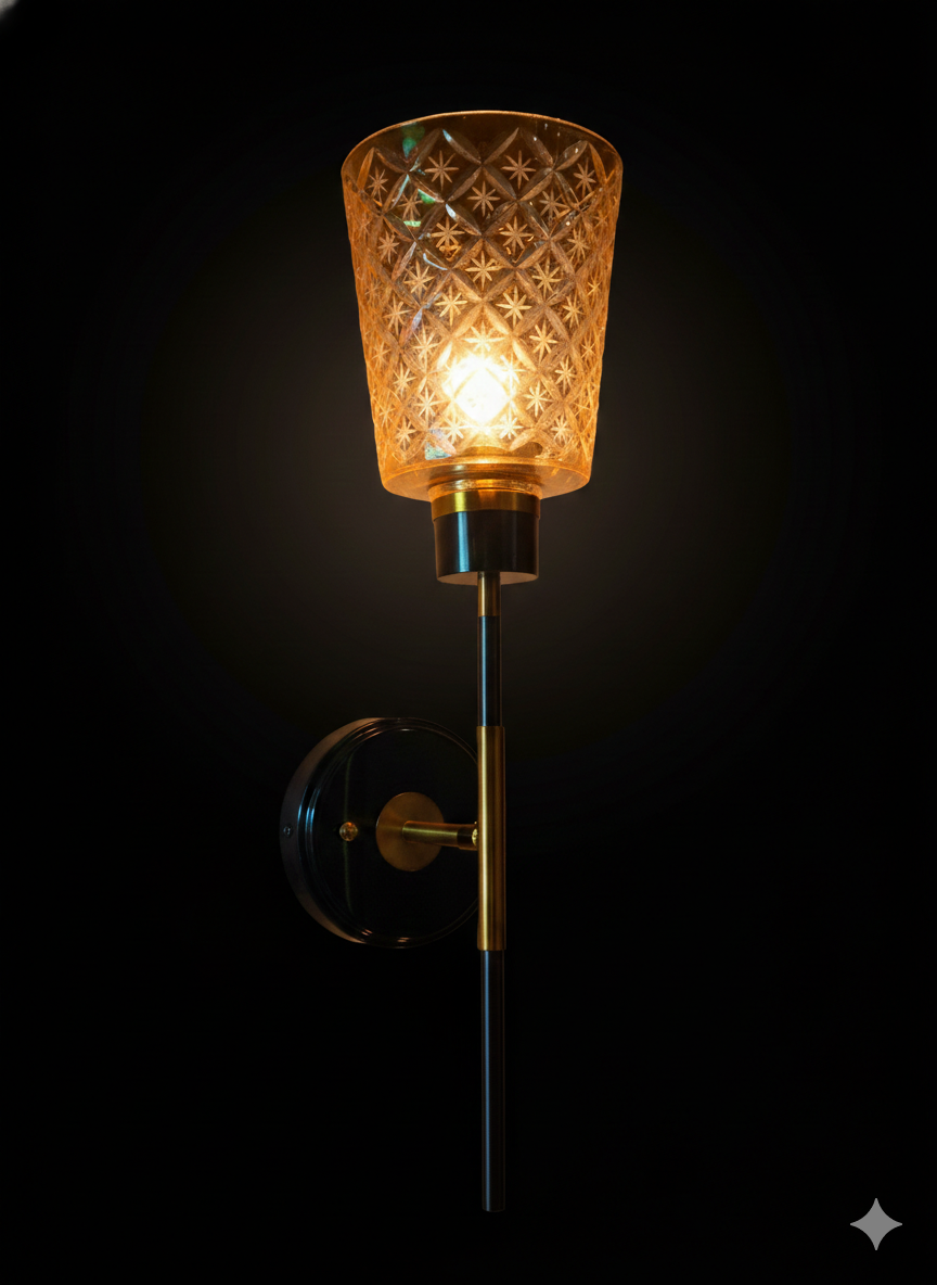 Diamond Star Luster Glass Wall Light