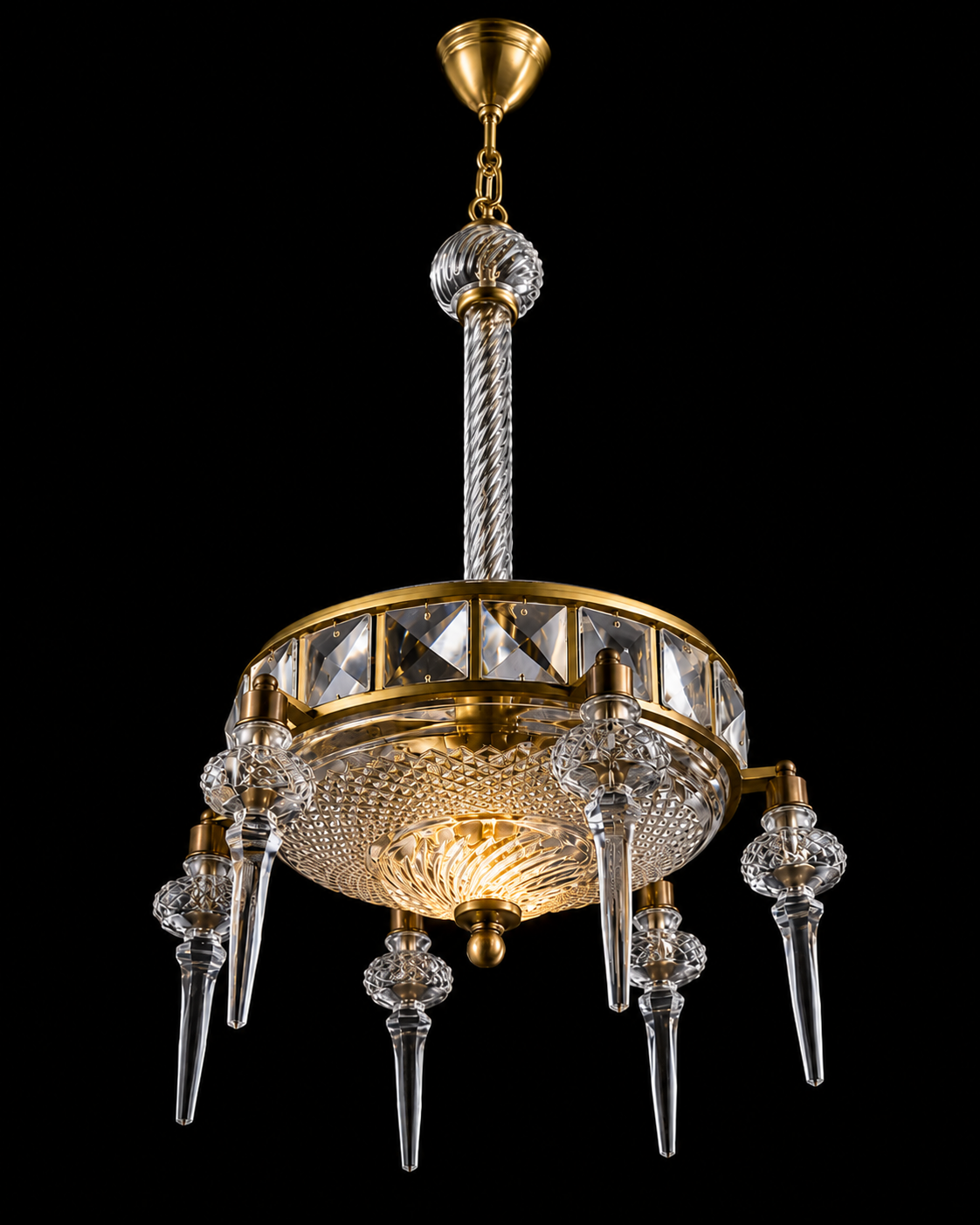 Ratnachakra Crystal-Spear Ring Single-Light Hanging Light