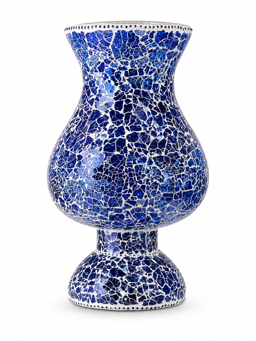 Neelambari Mosaic Glass Table Lamp – Cobalt Blue · SGE-TL-050 · Samrat Glass Emporium — view 2