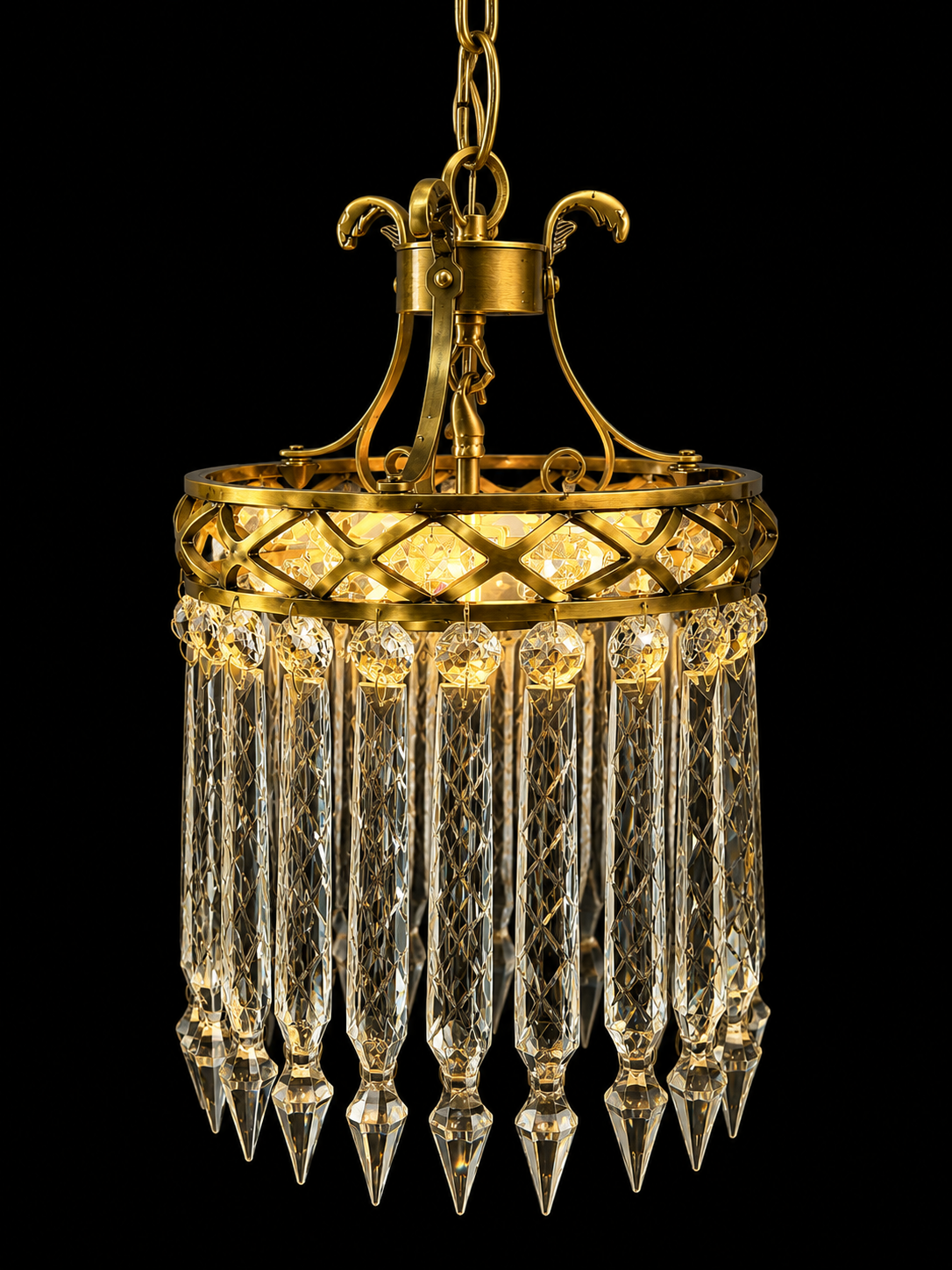 Zariya Lattice-Prism Cylindrical Hanging Light — Medium