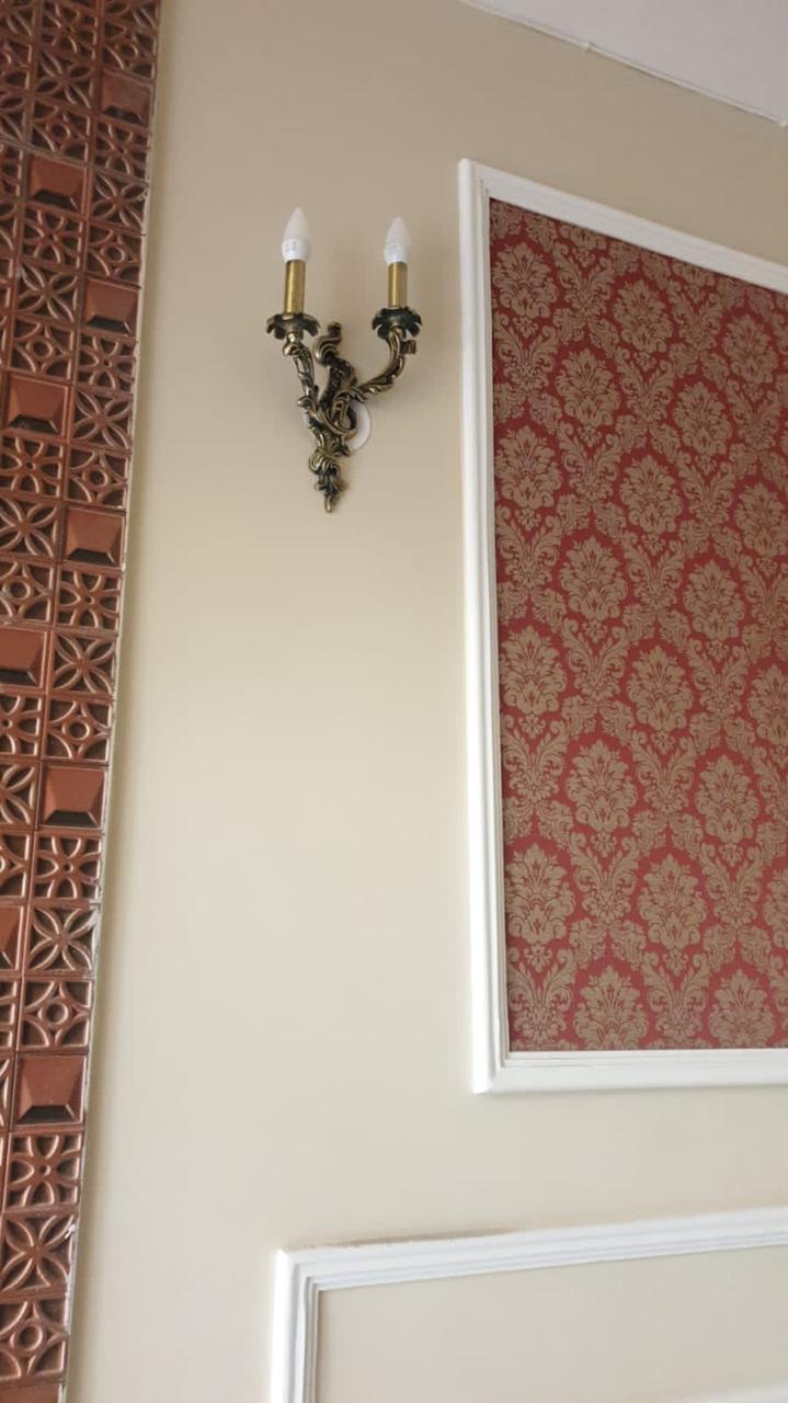 Cobalt Glass & Antique Brass Lighting — Roorkee Private Residence · Roorkee, Uttarakhand · Samrat Glass Emporium — detail 4