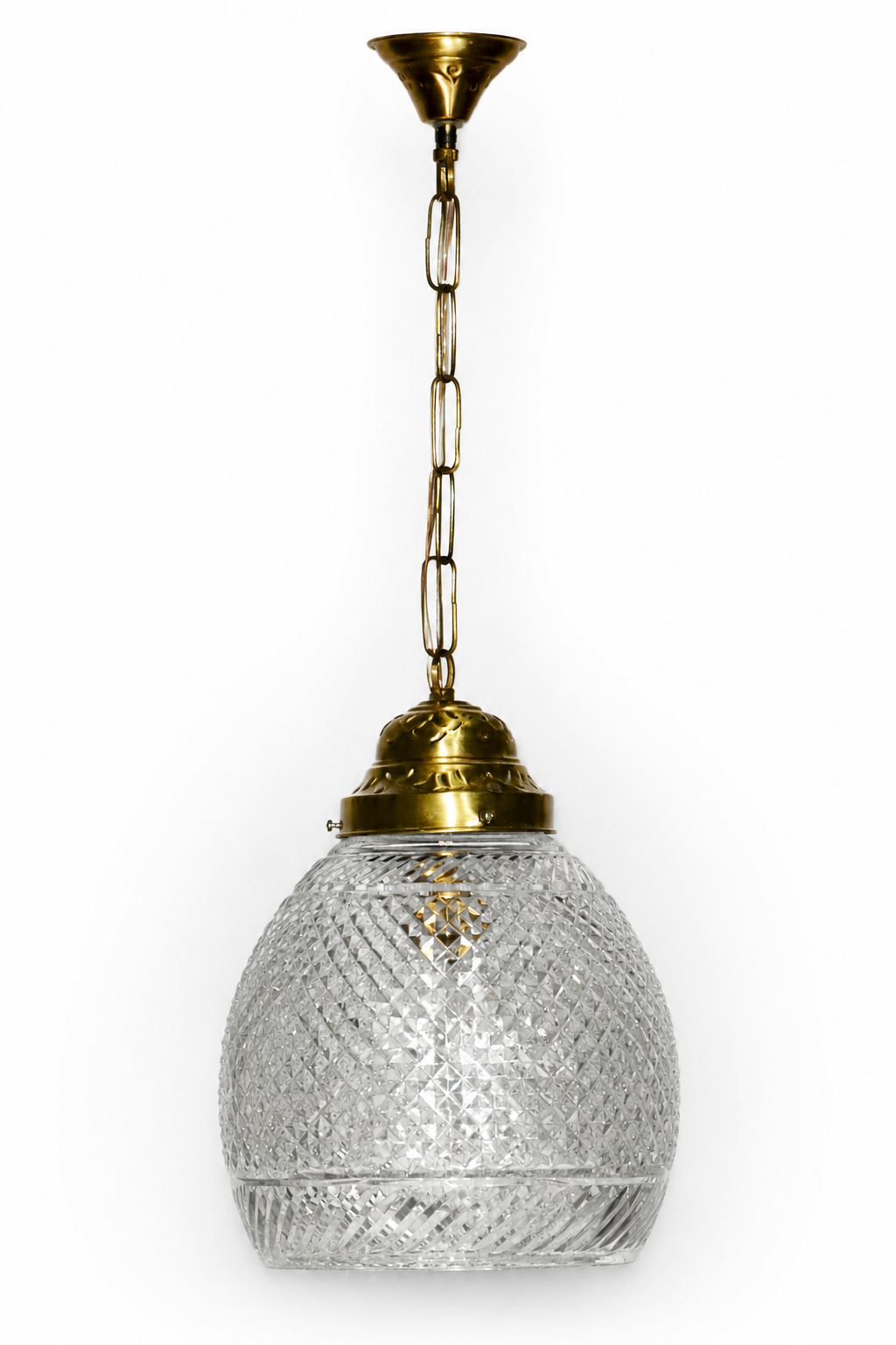 Kashika Diamond-Cut Glass Hanging Light — Geometric Facet · SGE-HL-039 · Samrat Glass Emporium — view 2