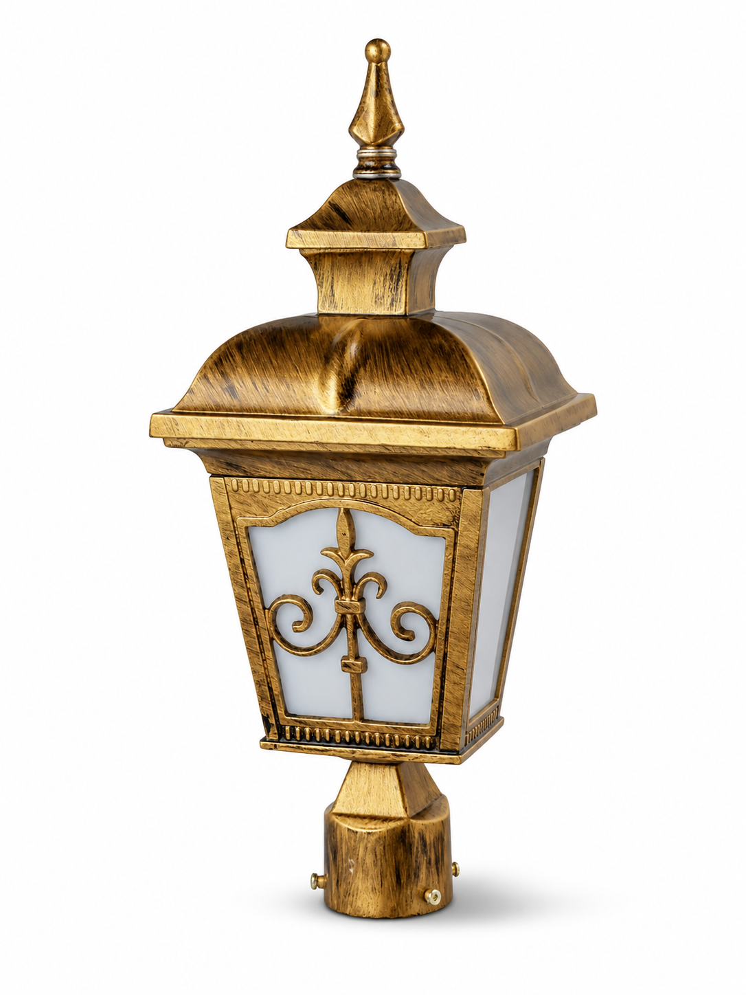 Rajwada Scrollwork Antique-Gold Gate Lantern · Gate Light · SGE-GL-002 · Samrat Glass Emporium — view 2