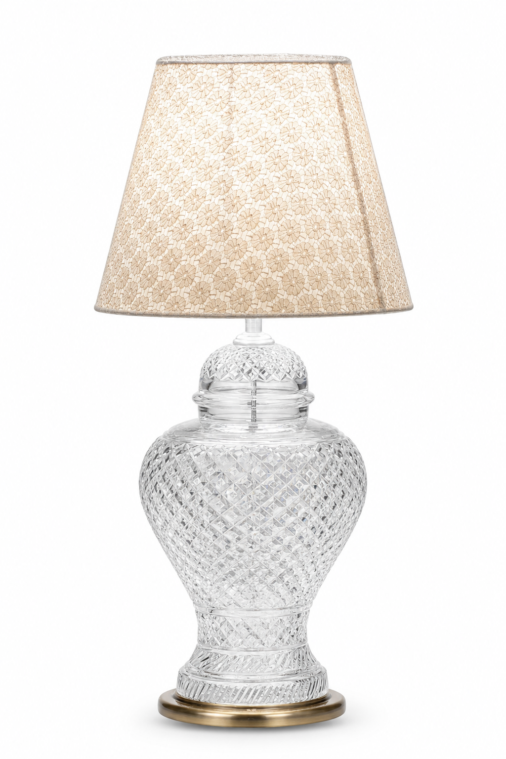 Ginger Jar Classic Vertical-Rib Clear-Glass Table Lamp · SGE-TL-022 · Samrat Glass Emporium — view 2