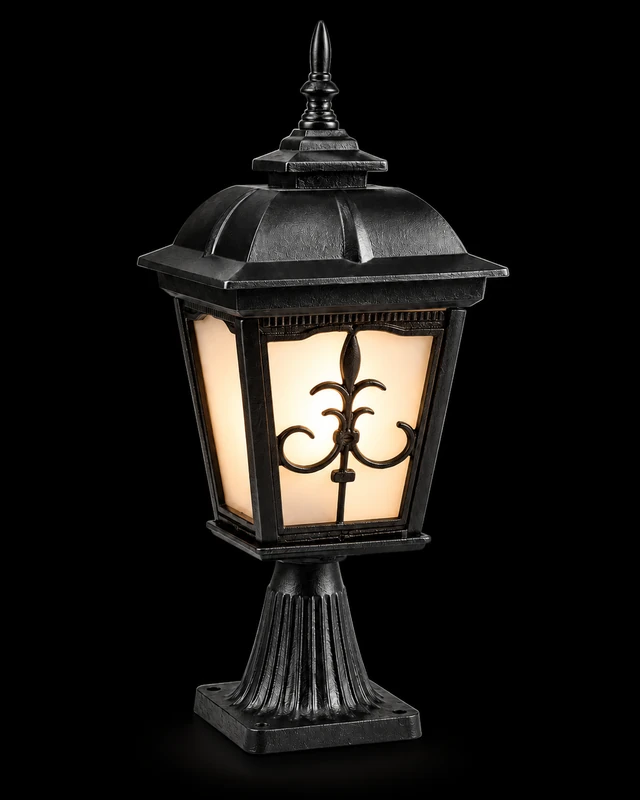 Rajwada Scrollwork Antique-Gold Gate Lantern — Compact Size · Gate Light · SGE-GL-025 · Samrat Glass Emporium