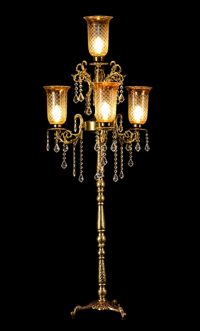 Zarqash Luster Floor Chandelier · SGE-FL-007 · Samrat Glass Emporium