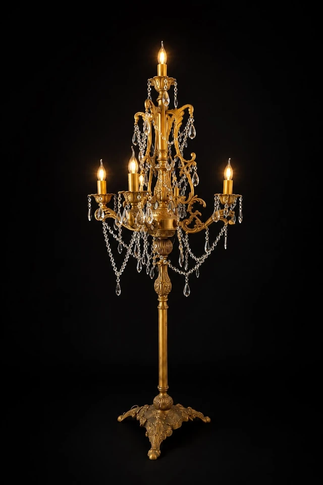 Rajwada Filigree Floor Chandelier · SGE-FL-009 · Samrat Glass Emporium